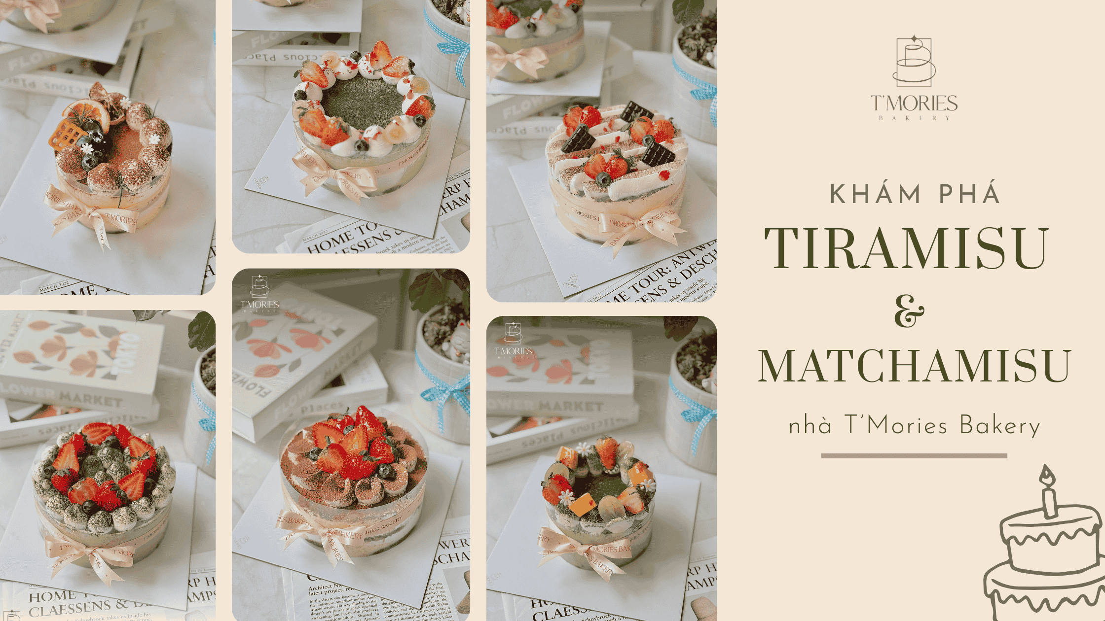 Bánh Tiramisu và Matchamisu